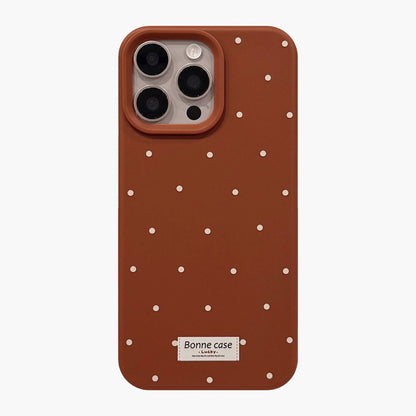 Polka Dot Phone Case with Soft Touch Finish Slim Protective Cover