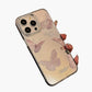 Mirror Finish Butterfly Phone Case with Decorative Charm Slim Protective Cover