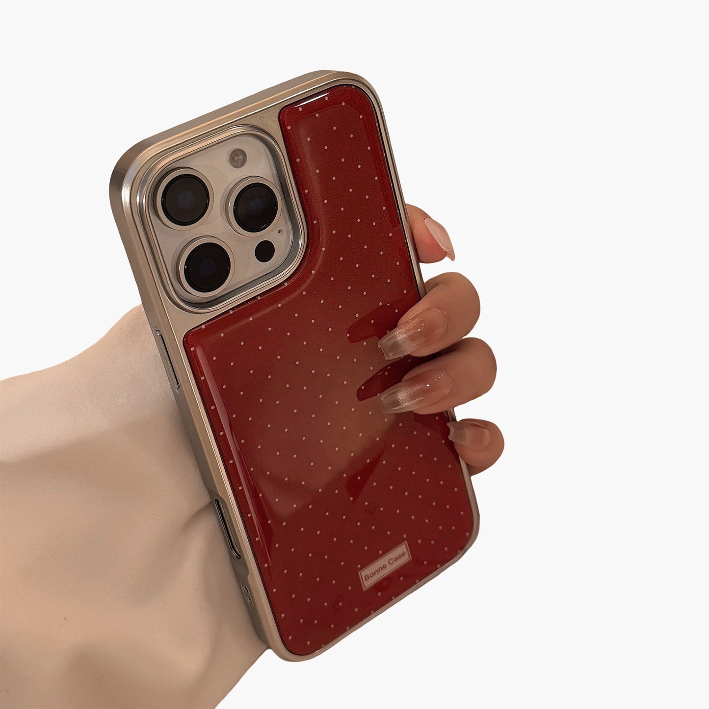 Polka Dot Glossy Phone Case Slim Protective Cover Classic Design