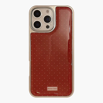 Polka Dot Glossy Phone Case Slim Protective Cover Classic Design
