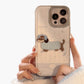 Embroidered Puppy Phone Case Slim Protective Cover Cute Design