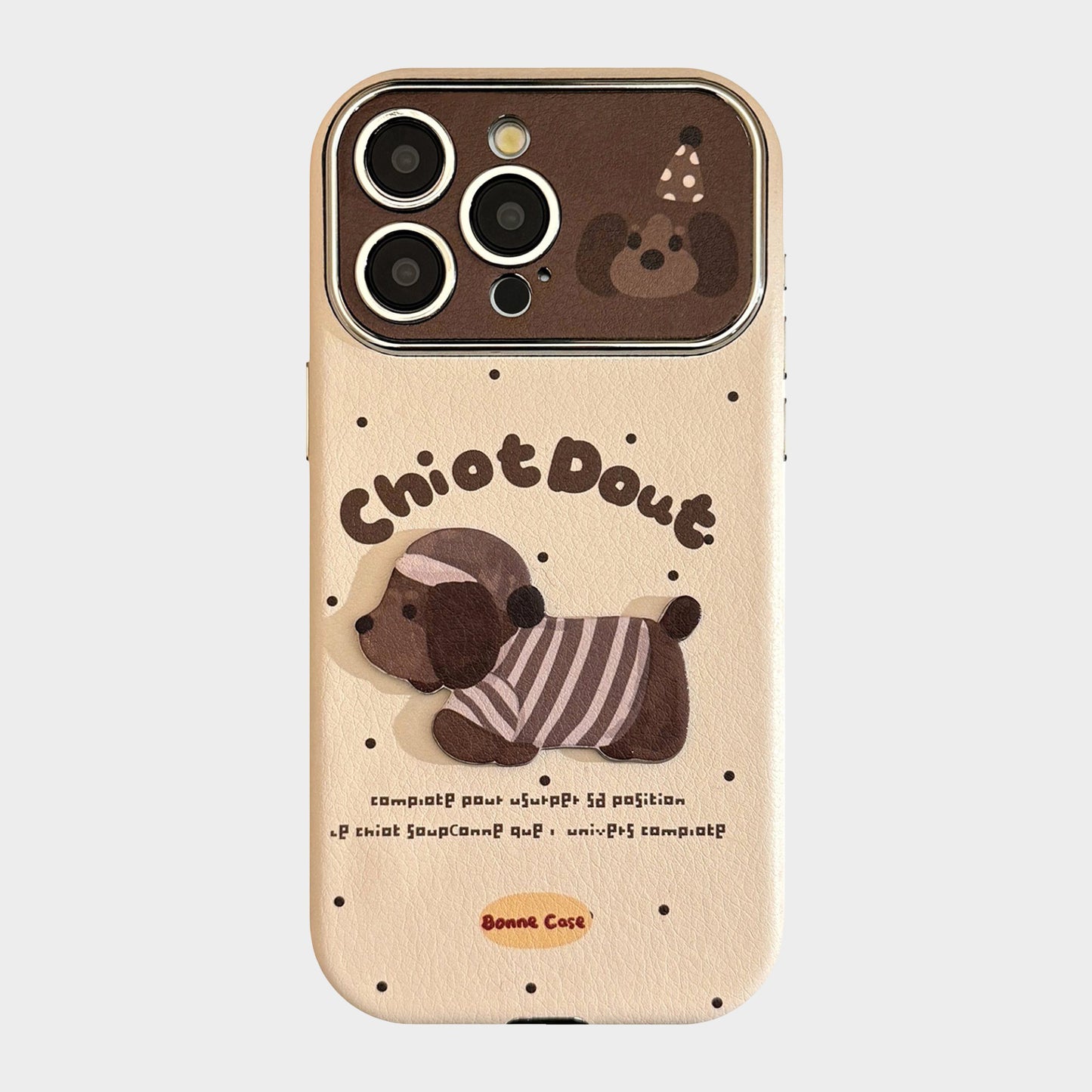 Cute Puppy Graphic Phone Case Slim Protective Cover Playful Design