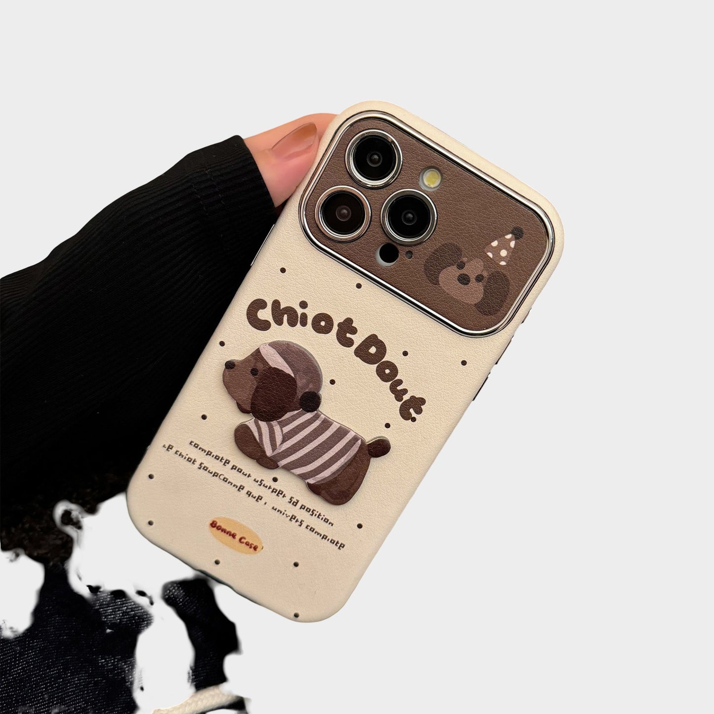 Cute Puppy Graphic Phone Case Slim Protective Cover Playful Design