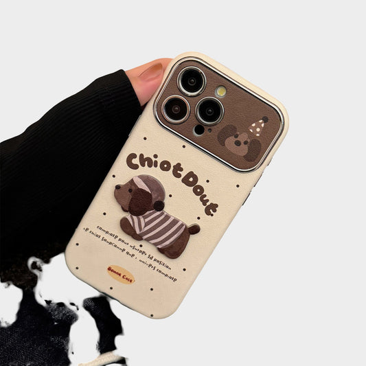 Cute Puppy Graphic Phone Case Slim Protective Cover Playful Design
