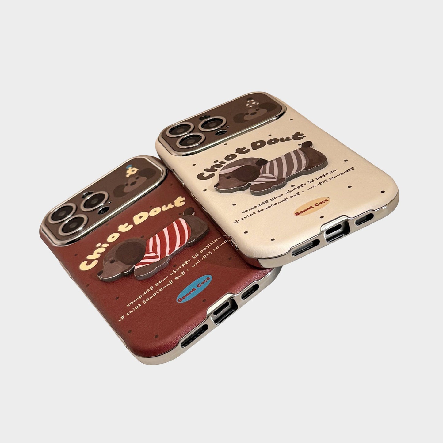 Cute Puppy Graphic Phone Case Slim Protective Cover Playful Design