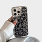 Black Floral Butterfly Line Art Phone Case
