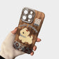 Cute Puppy Phone Case with Beaded Wristlet Charm