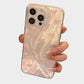 Bow Accent Phone Case with Textured Wave Pattern and Raised Bow Details