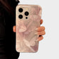 Butterfly Embossed Phone Case with Soft Wave Texture and Semi Translucent Finish