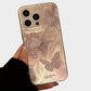 Butterfly Embossed Phone Case with Soft Wave Texture and Semi Translucent Finish