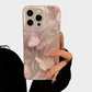 Butterfly Embossed Phone Case with Soft Wave Texture and Semi Translucent Finish