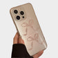 Bow Print Phone Case with Frosted Clear Finish and Slim Protective Design