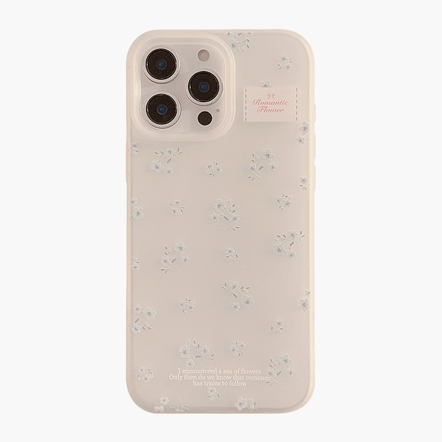 Floral Phone Case with Minimal Flower Pattern Soft Matte Finish Protective Cover