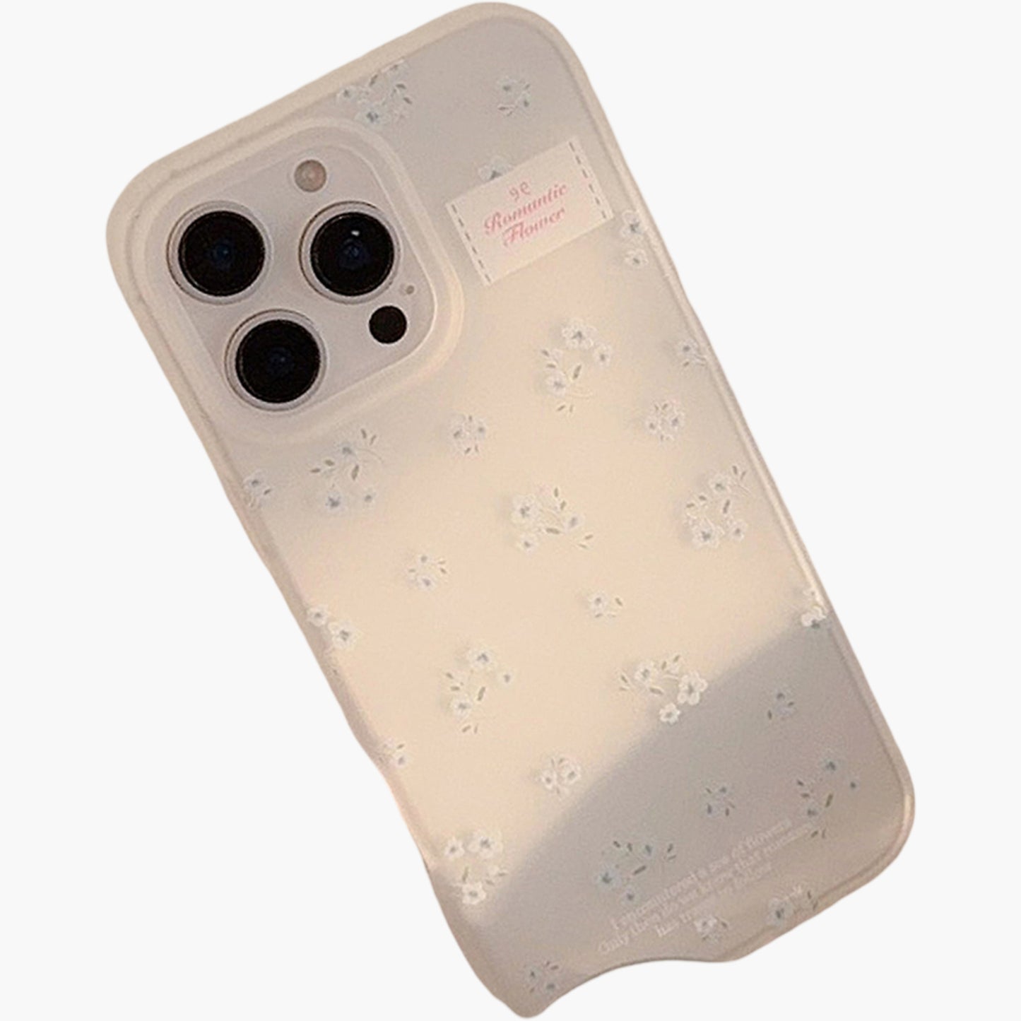 Floral Phone Case with Minimal Flower Pattern Soft Matte Finish Protective Cover