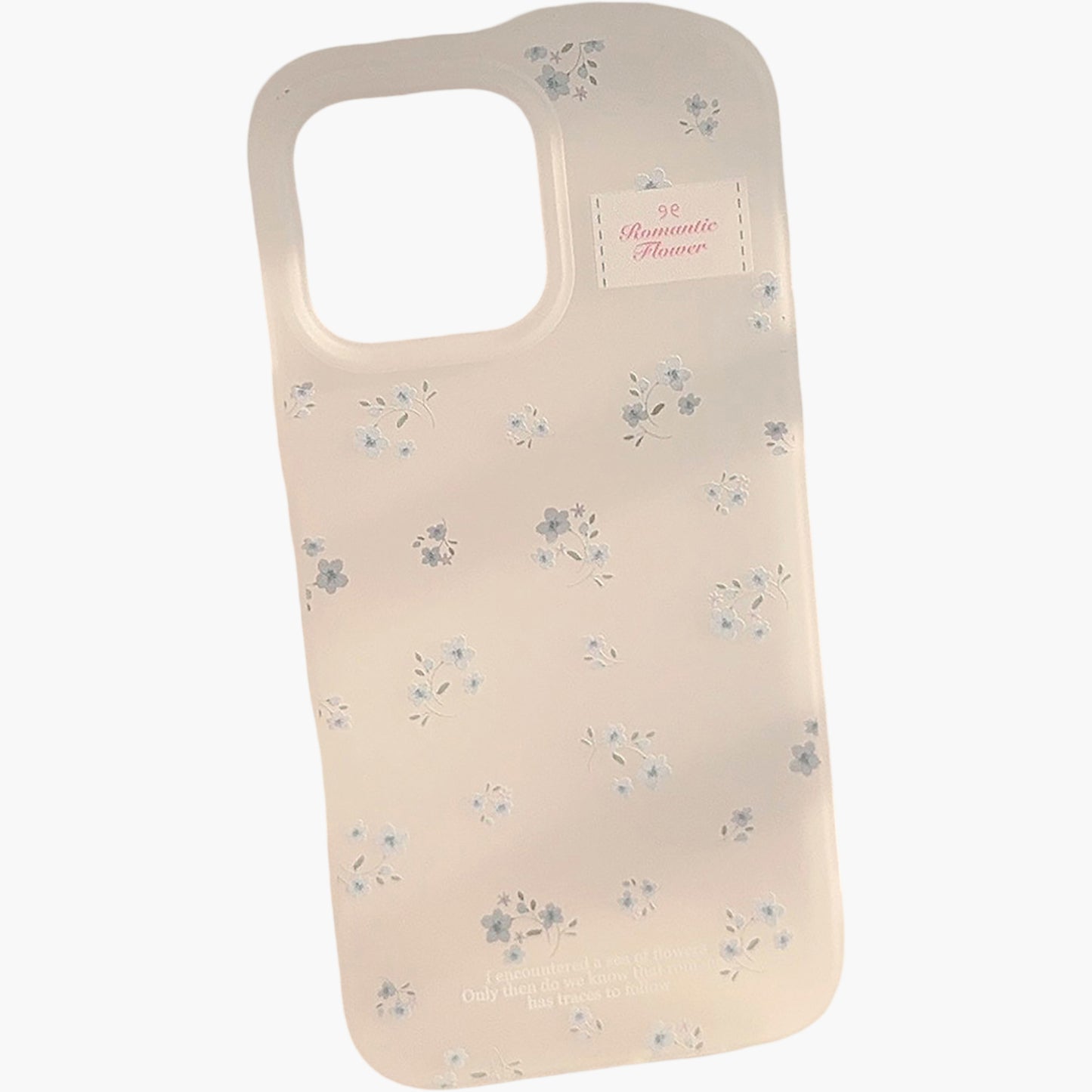 Floral Phone Case with Minimal Flower Pattern Soft Matte Finish Protective Cover