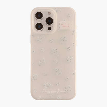 Floral Phone Case with Minimal Flower Pattern Soft Matte Finish Protective Cover