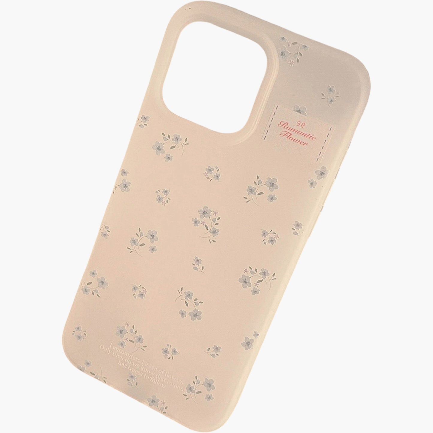 Floral Phone Case with Minimal Flower Pattern Soft Matte Finish Protective Cover