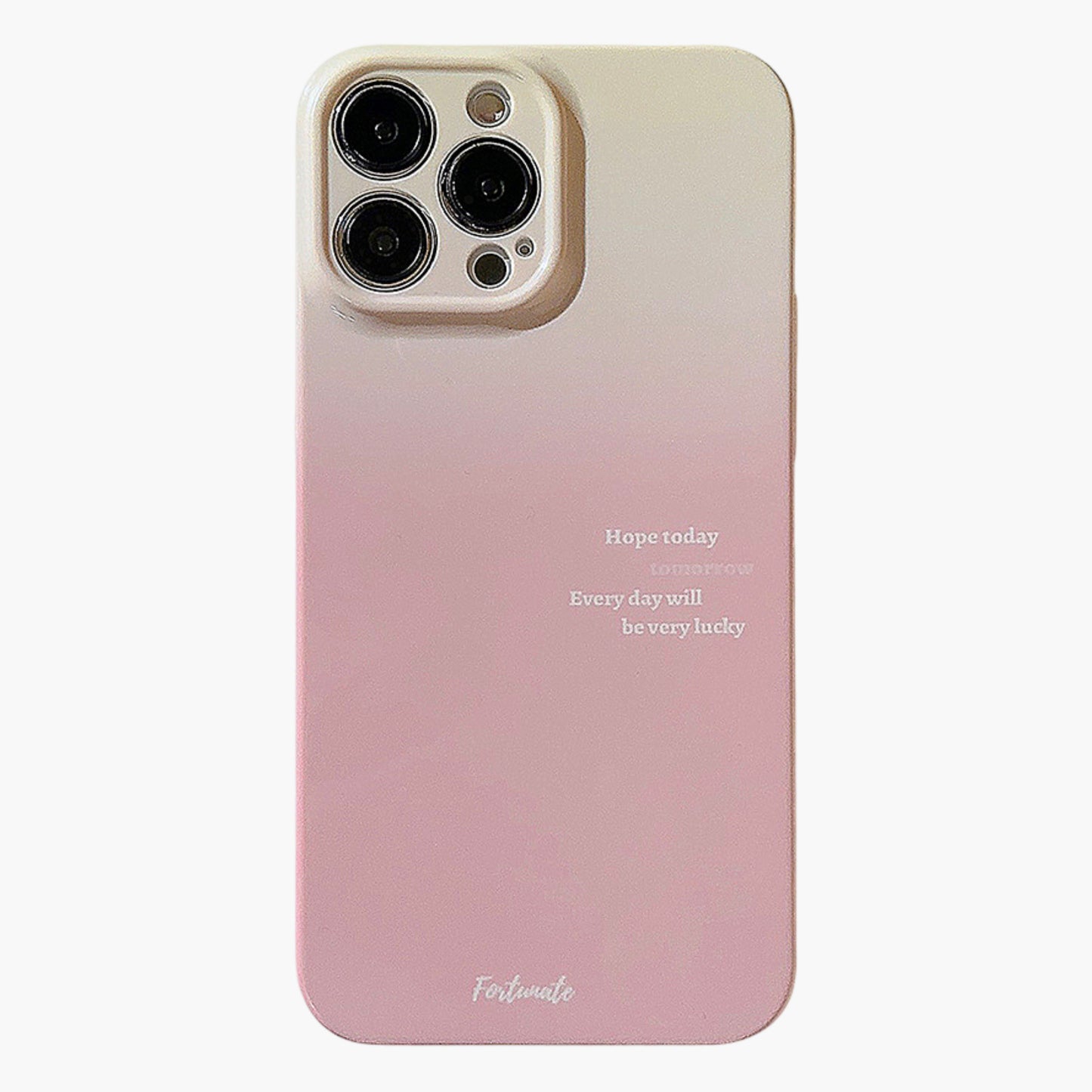 Gradient Phone Case with Soft Matte Finish Minimal Text Design Protective Cover