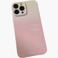 Gradient Phone Case with Soft Matte Finish Minimal Text Design Protective Cover