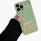 Floral Art Phone Case with Abstract Painting Pattern Soft Matte Protective Cover