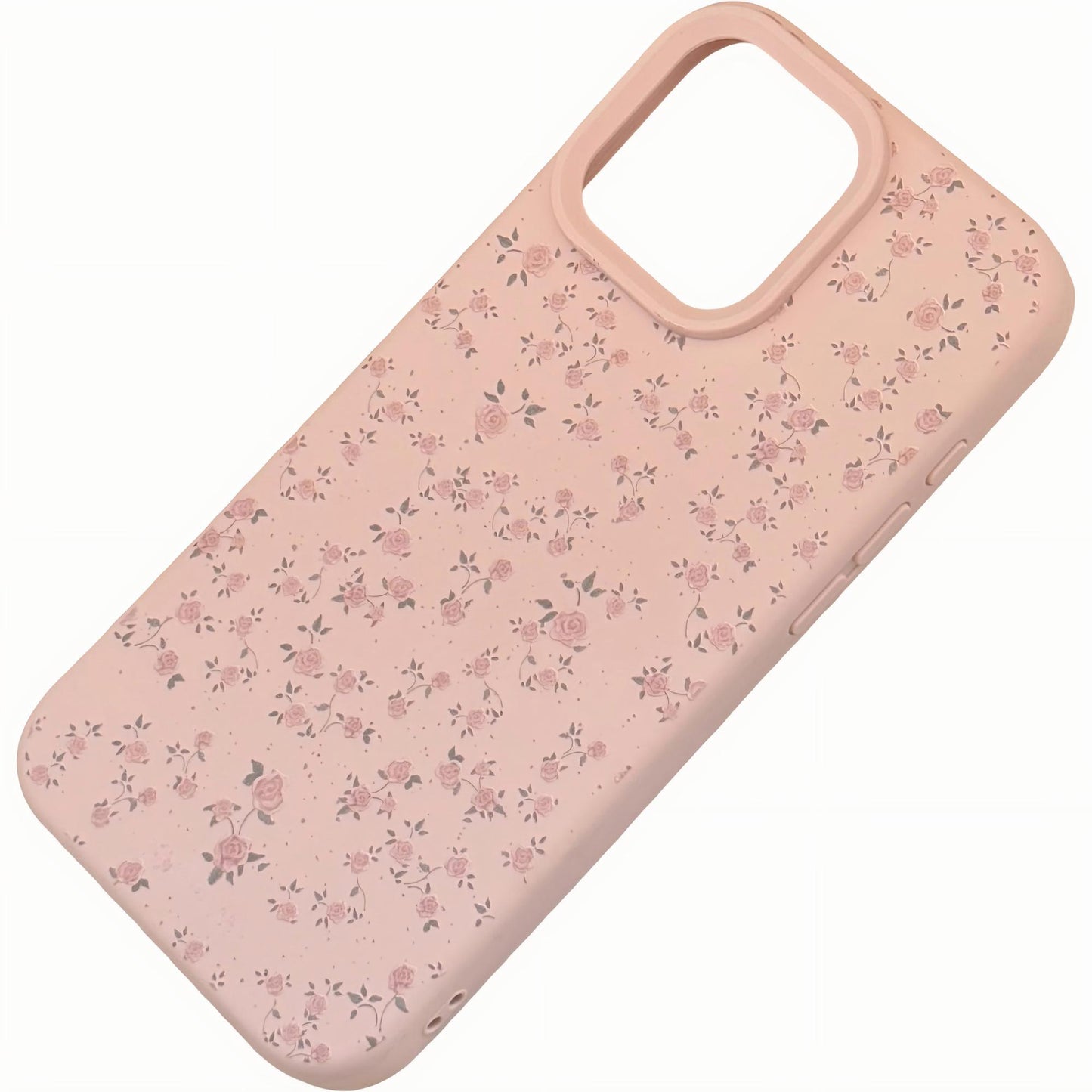 Pink Floral Phone Case Slim Protective Vintage Flower Cover