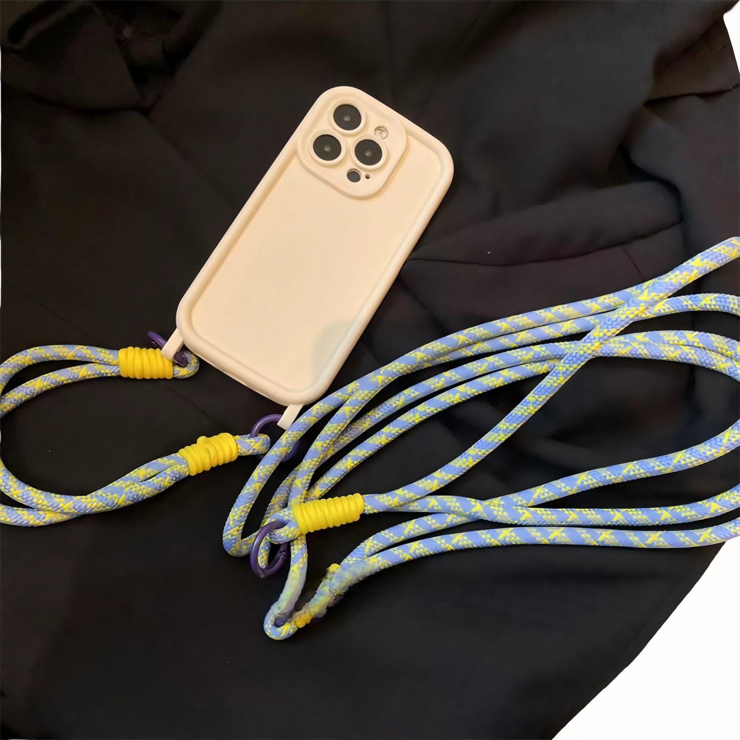 Crossbody Phone Case with Adjustable Strap Shock Resistant Silicone Cover Hands Free Design