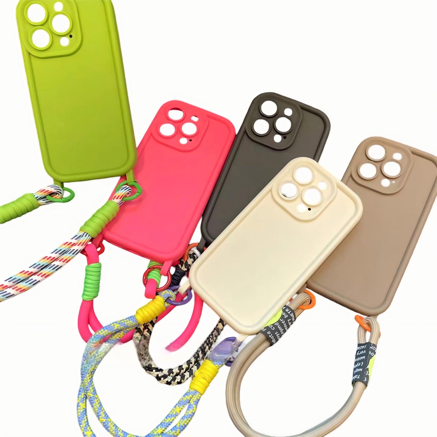 Crossbody Phone Case with Adjustable Strap Shock Resistant Silicone Cover Hands Free Design