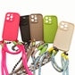 Crossbody Phone Case with Adjustable Strap Shock Resistant Silicone Cover Hands Free Design