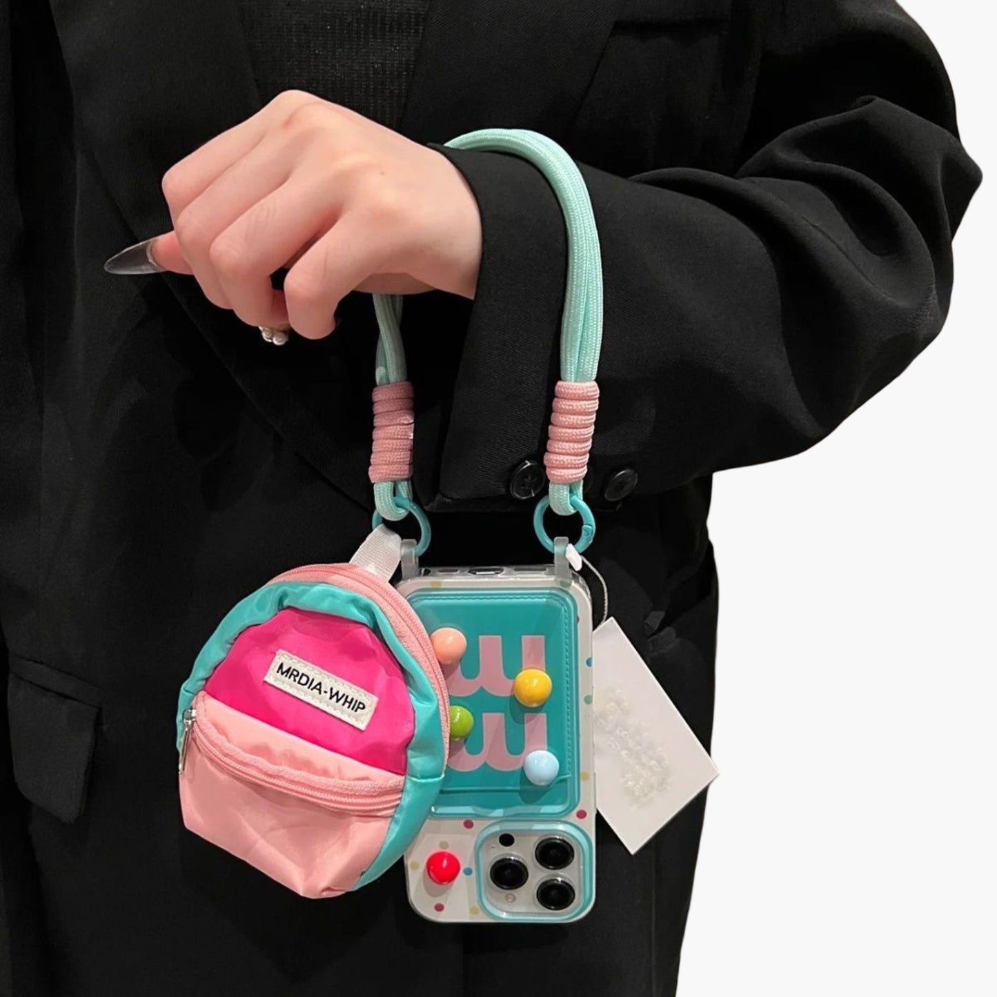 Crossbody Phone Case with Mini Pouch Adjustable Strap Protective Cover Hands Free Design