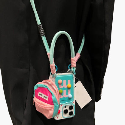Crossbody Phone Case with Mini Pouch Adjustable Strap Protective Cover Hands Free Design