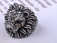 Black Grey Fierce Strong Lion Head Multi Size Statement Rings