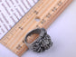 Black Grey Fierce Strong Lion Head Multi Size Statement Rings