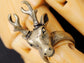 Unisex Antique Bronze Two Horn Reindeer Animal Easter Cosplay Ring