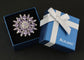 Stunning Face Aqua Blue Snowflake Flower Ring