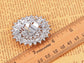Light Rose Statement Umbrella Flower Ring