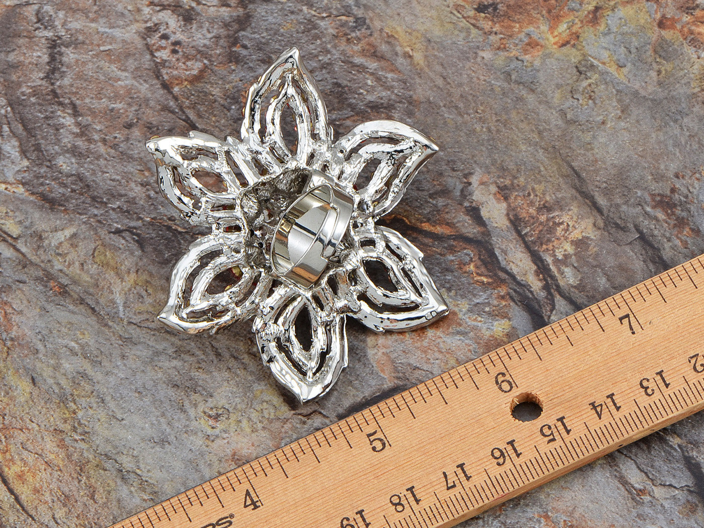 Multi Coloured Bursting Flower Ring