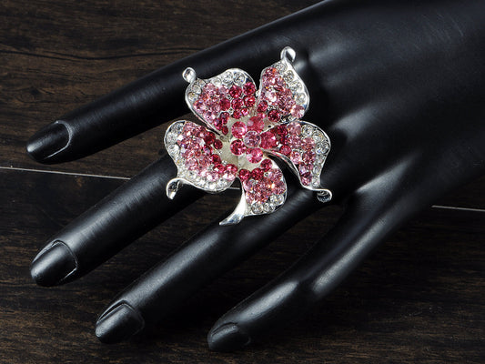 Impatiens Pink Rose Petals Flower Ring