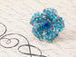 Blue Flower Hand Finger Able Ring