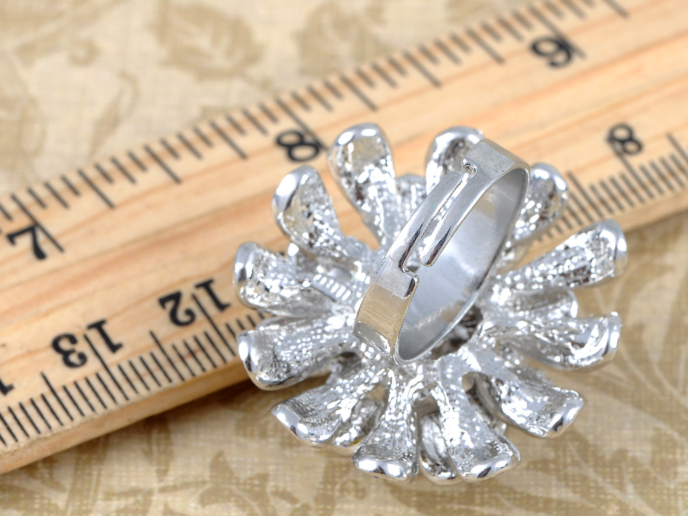 Fire Ruby Red Carnation Flower Ring