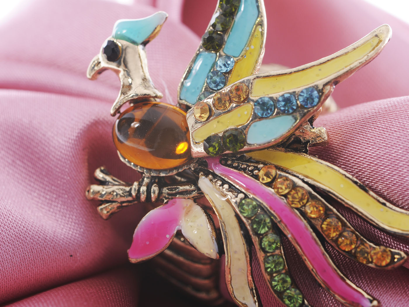 Antique Multicolored Colorful Phoenix Bird Ring