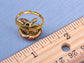 Gold Red Snow White Apple Fruit Leaf Ring