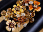 Brilliant Topaz Clustered Floral Flower Ring