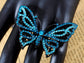Czech Water Blue Butterfly Ring