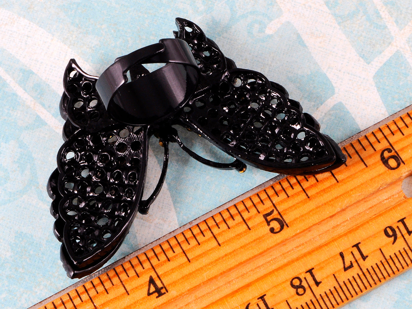 Czech Water Blue Butterfly Ring