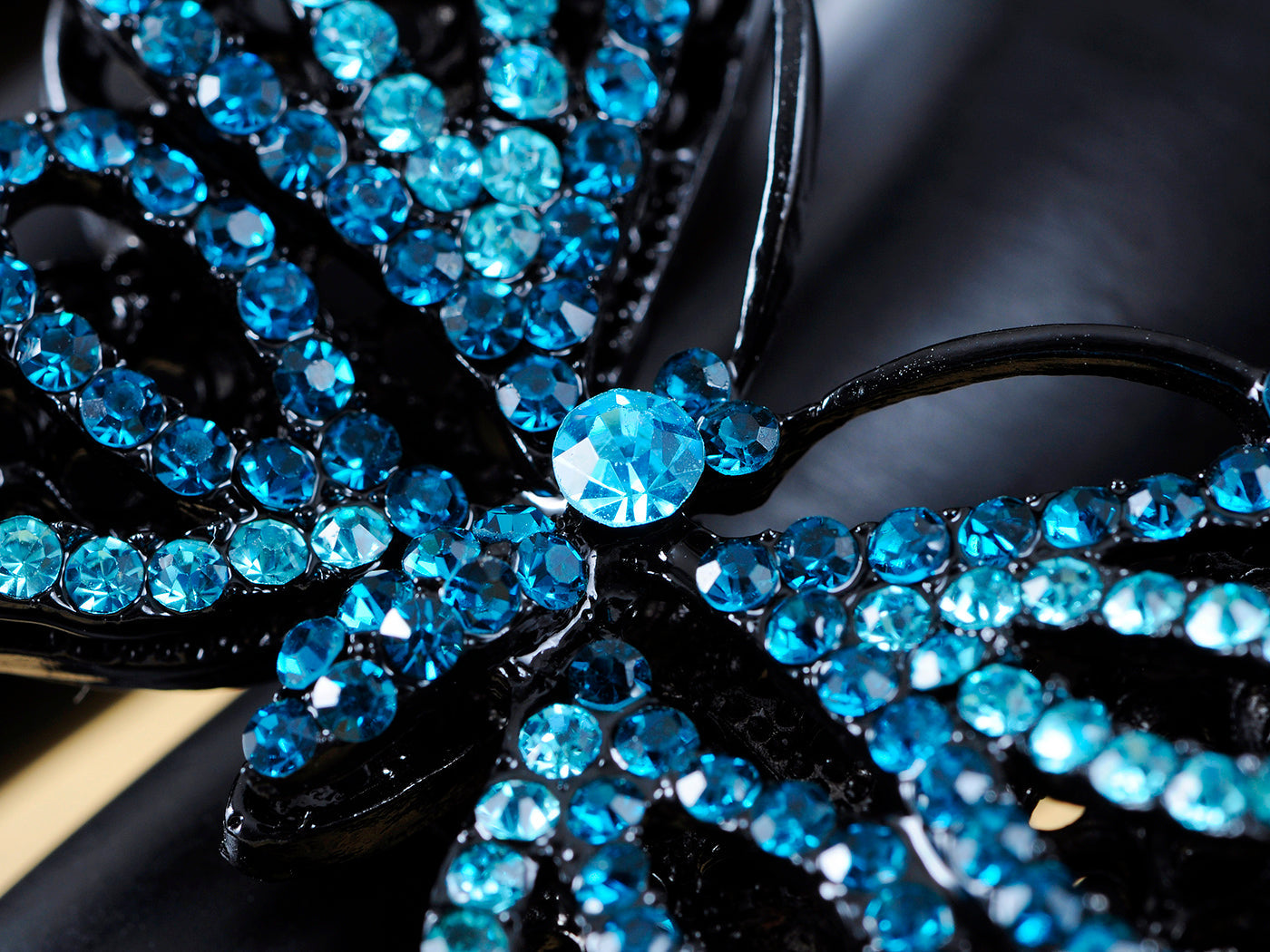 Czech Water Blue Butterfly Ring