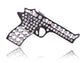 Colored Cutout Gun Pistol Ring