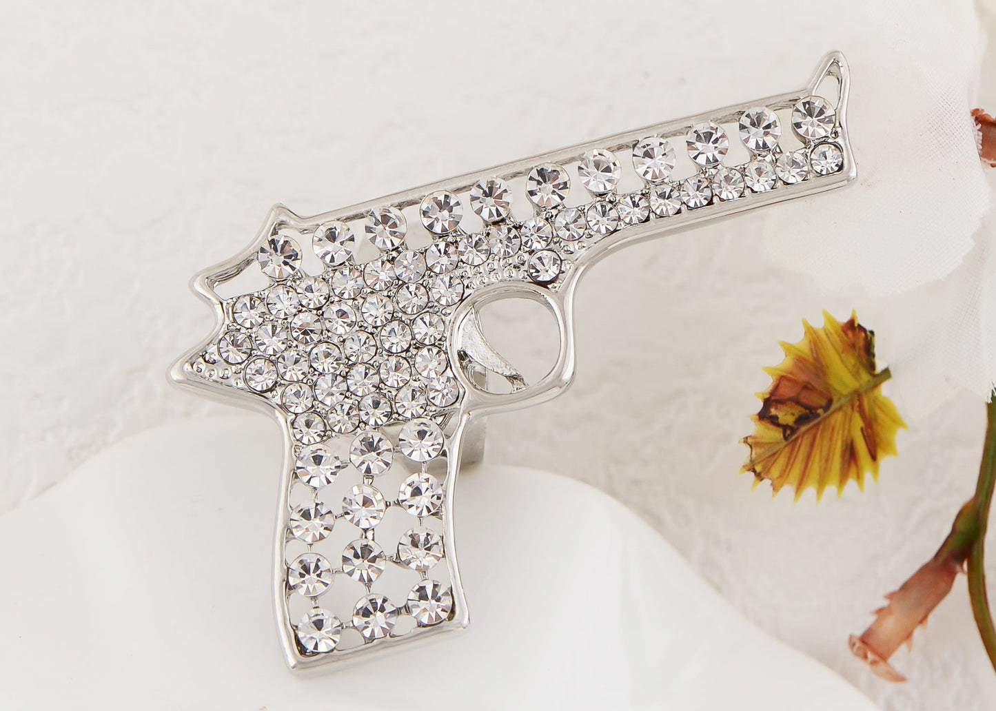 Colored Cutout Gun Pistol Ring