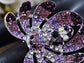 Fuchsia Pink Big Tail Feather Peacock Gradient Purple Ring