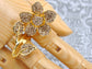 Two Fingers Daisy Topaz Smokey Light Flower Ring