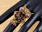 Purple Cocky With It Amethyst Owl Wide Eye Ring
